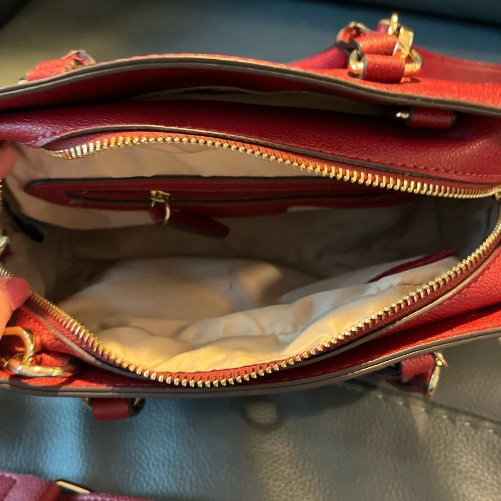 Nine West Red Satchel Crossbody Bag